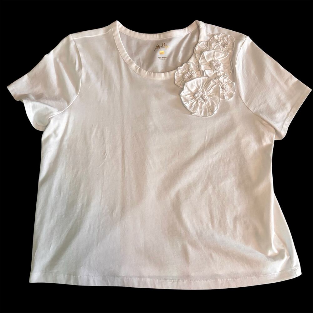 Lilly Pulitzer Women's Clairmont Rosette Knit Top Size XL